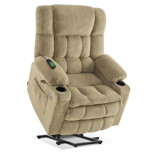 Dual Motor Power Lift Recliner Chair with Massage and Heat for Elderly People
