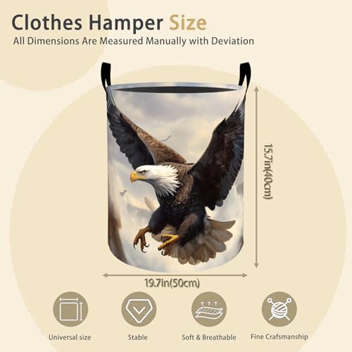 Raven Moon Laundry Basket Hamper for Boys Girls Kids Adults