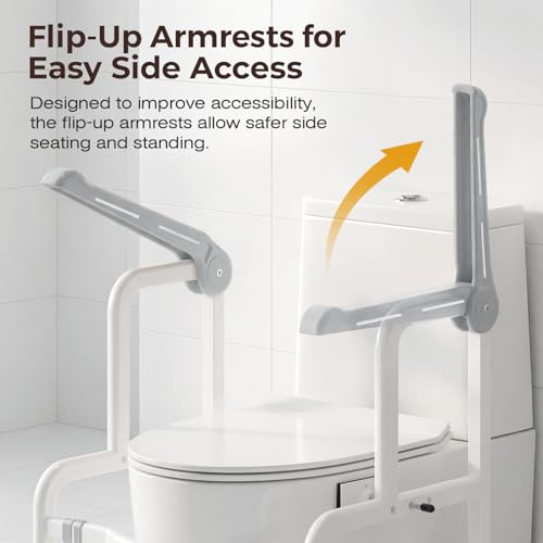 Toilet Safety Rails for Seniors with Glow