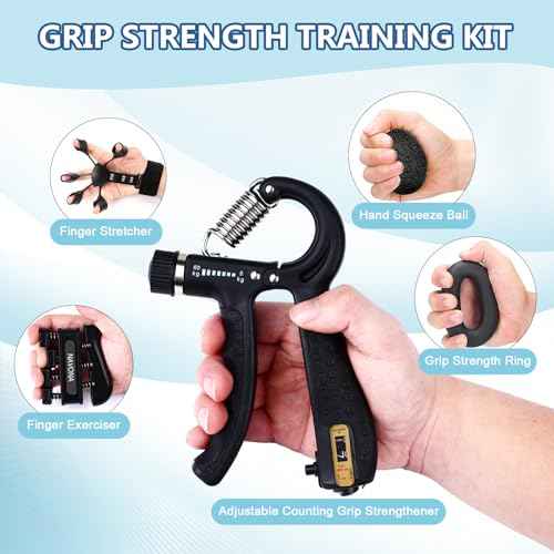 5 10 PCS Grip Strength Trainer Kit