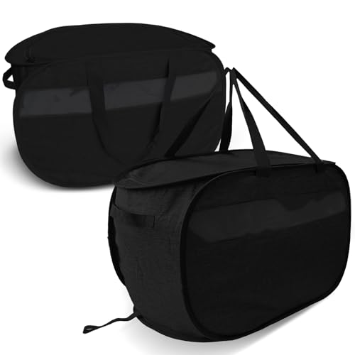 100L Extra Large Mesh Pop Up Laundry Hamper with Lid and Handles