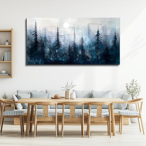 Wall Art for Living Room Canvas Wall Decor for Bedroom Office Wall Decoration Landscape Paintings Modern Purple Lake View Wall Pictures Artwork Hotel Room Home Decor Ready to Hang 20x40 in