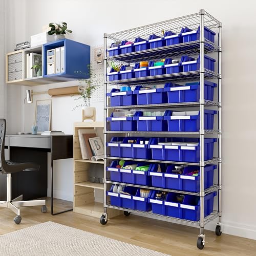 Heavy Duty NSF Bin Rack Solid Steel Wire Shelving Storage Unit