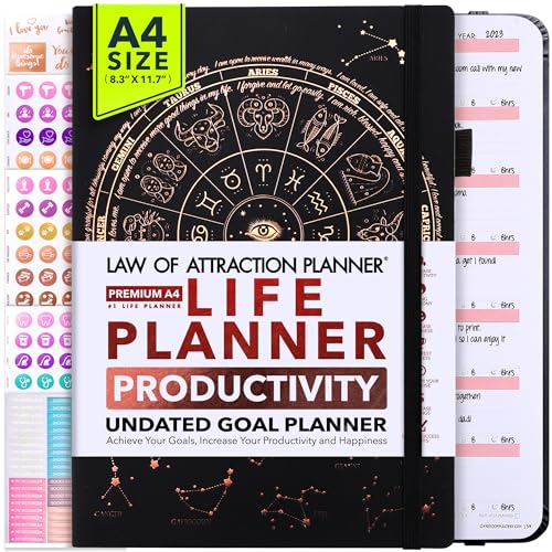 Life Planner Deluxe Undated Planner Weekly and Monthly Manifestiing Journal