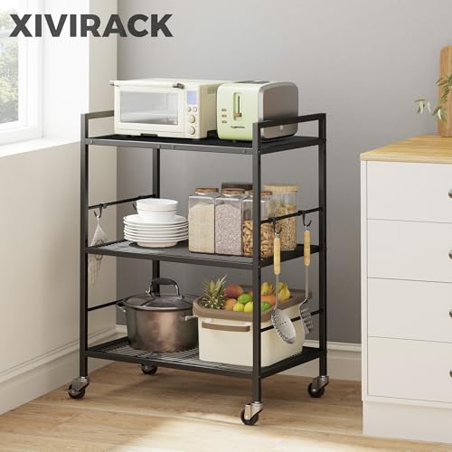 Metal Storage Rack with Industrial Wheels