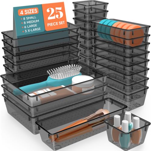25 PCS Plastic Drawer Organizer