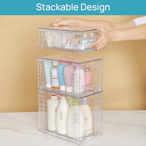 Easily Assemble Clear Storage Dawers Set