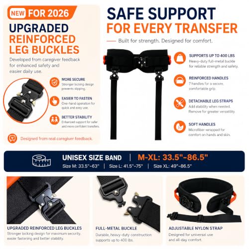 Gait Belt with Handles for Seniors