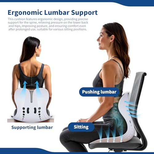 Ergonomic Back Support for Office Chair Cushion with Lumbar Pillow