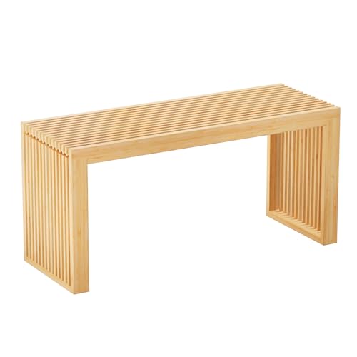 Bamboo Dining Bench Indoor Long Bench Entryway Shoe Rack Benchs