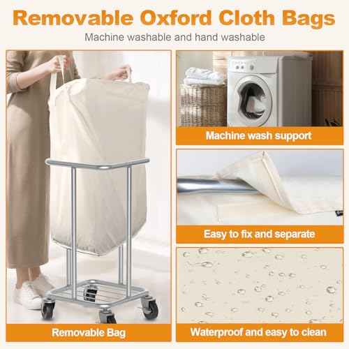 Laundry Basket with Wheels