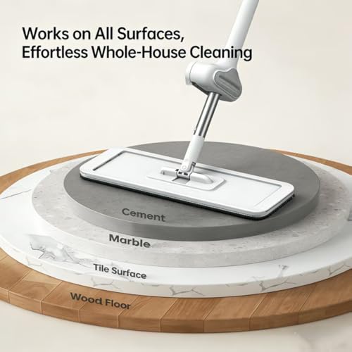 Wet Dry Flat Microfiber Mop for Hardwood Floors