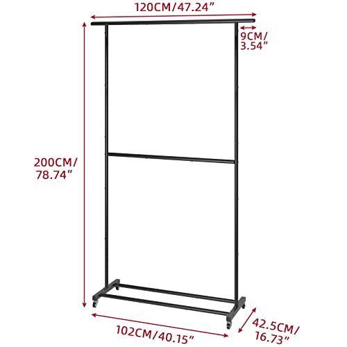 Double Rod Clothing Garment Rack