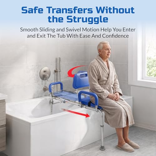 Gateway Premium Sliding Bath Transfer Bench with Swivel Seat