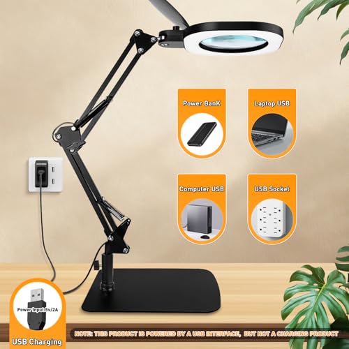 Magnifying Glass with Light and Stand