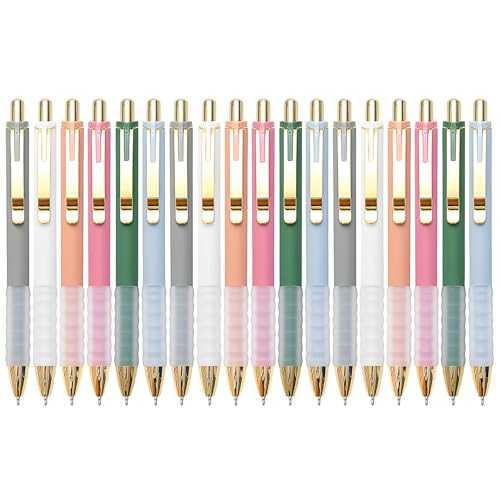 Ballpoint Pens Black Medium Point 1mm Pen with Super Soft Grip Ball Point Pen for Men Women Retractable Pens