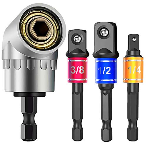 Individual Drive Sockets Adapter Drill Bit Extension Right Angle Drill Attachment Short Screwdriver Bits
