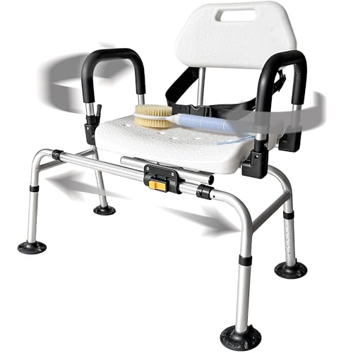 Tub Transfer Bench and Shower Chair with Non Slip Aluminum Body
