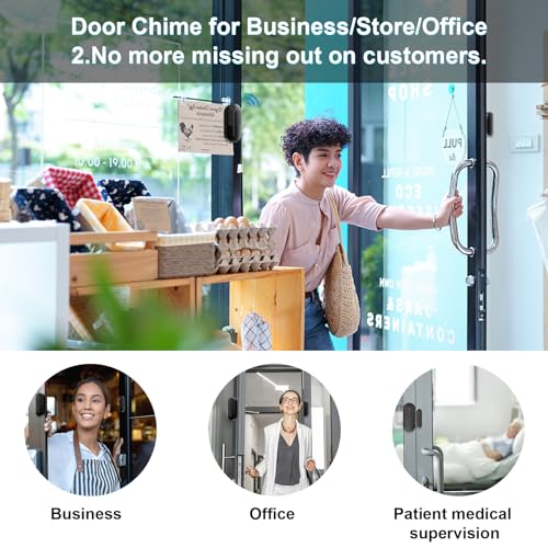 Door Chime Wireless Door Chimes When Door Open Entry for Business