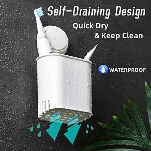 Toothbrush Holder Suction Cup Wall Mounted Drill