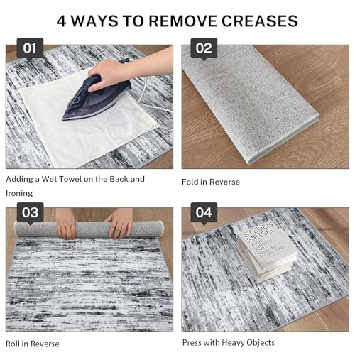 Washable Abstract Rug Non Slip