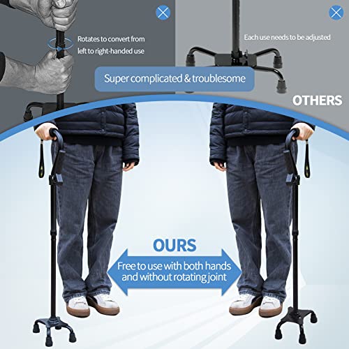 Adjustable Walking Cane for Men & Women with 4