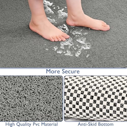 PVC Loofah Patterned Shower Mat