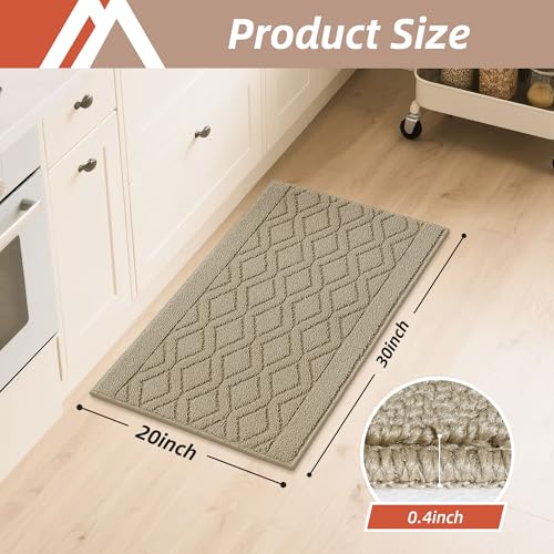 48x20 Inch 30X20 Inch Kitchen Rug Mats Made of 100% Polypropylene 2 Pieces Soft Kitchen Mat Specialized in Anti Slippery and Machine Washable