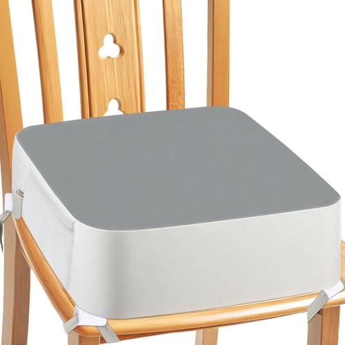 Toddler Booster Seat for Kitchen Chair 4 Point Anchor Fix 3.8 Inch Lift