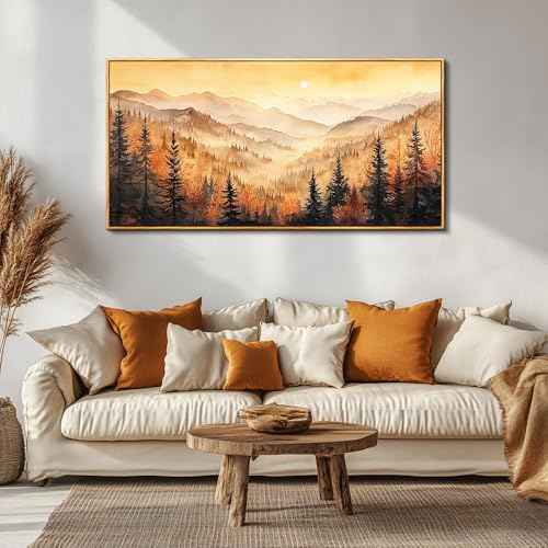 Wood Framed Canvas Wall Art for Living Room Wall Decor for Bedroom Office Wall Decoration White Flower Painting Farmhouse Pictures Artwork Room Aesthetic Home Decor 20x40 in