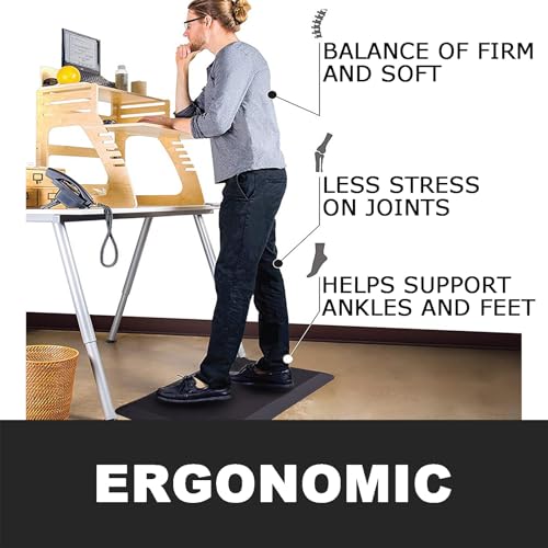 1" Extra Thick Kitchen Floor Mat Anti Fatigue Rug Standing Desk Mats