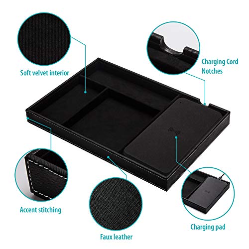 Valet Tray Built in Wireless Charging Pad