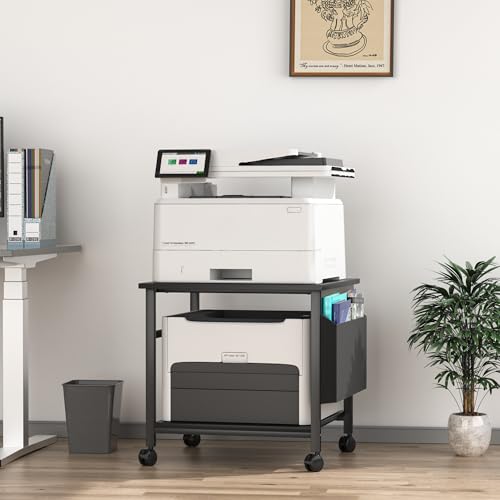 Large Printer Stand with Storage Shelf