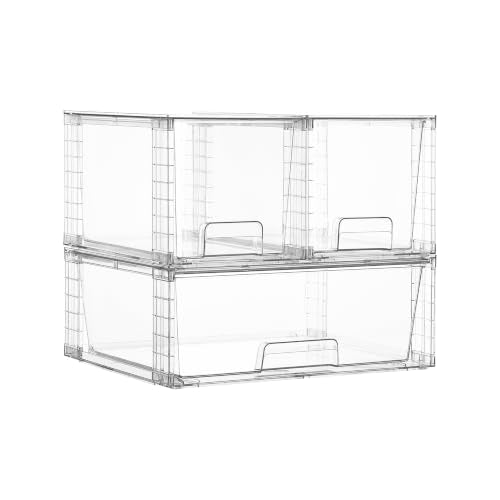 Easily Assemble Clear Storage Dawers Set