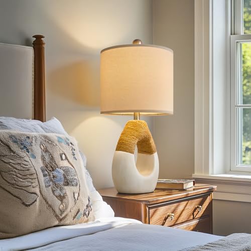 Boho Table Lamps Bedroom Living Room Set 2 Sleeping and Reading
