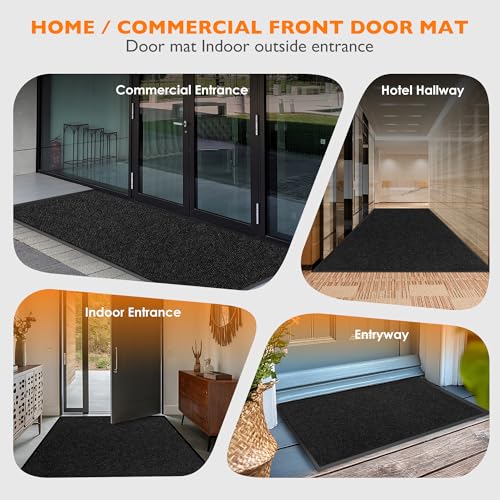 Durable Dirt Trapper Front Door Mat Outside for Home Entrance
