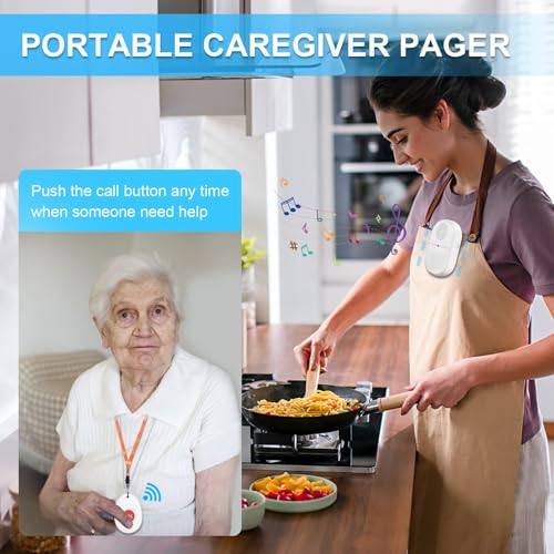 Wireless Caregiver Pager Call Button Nurse Alert System Call Bell for Home