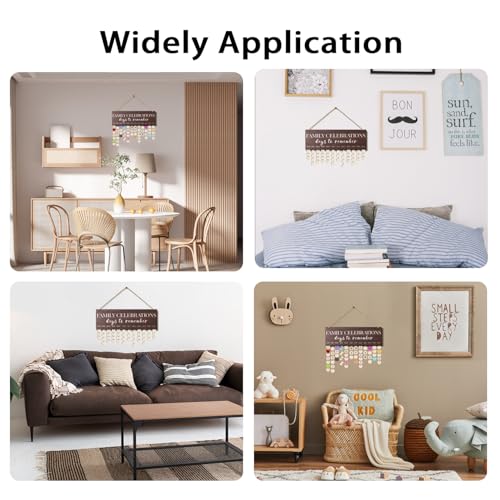 Family Birthday Calendar Board Wall Hanging with Tags