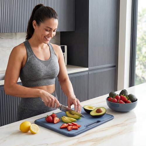 Plastic Cutting Board Set with Holder