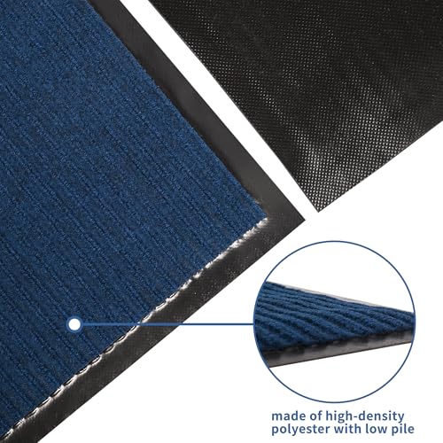 Commercial Grade Entrance Mat 3x10Ft Indoor Outdoor Black Smoke Floor Heavy Duty Rubber