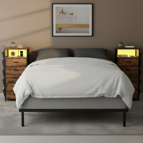 Night Stand Set 2 with Charging Station