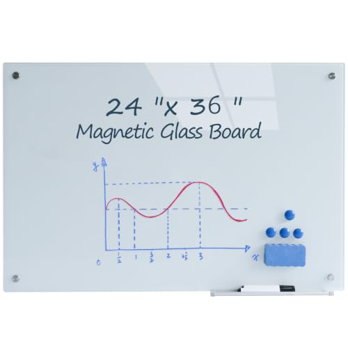 Magnetic Glass Whiteboard Premium Tempered Dry Erase Whiteboard Wall Mounted Rimless Whiteboard Bulletin Board