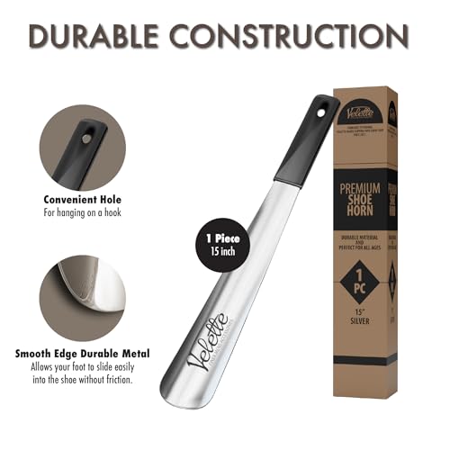 Metal Shoe Horn Long Handle for Seniors
