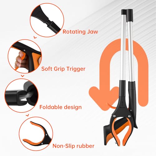 Foldable Lightweight Grabber Reacher Tool for Seniors