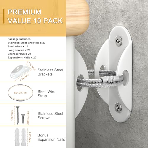 Furniture Anchors Anti Tip Furniture Straps for Baby Proofing