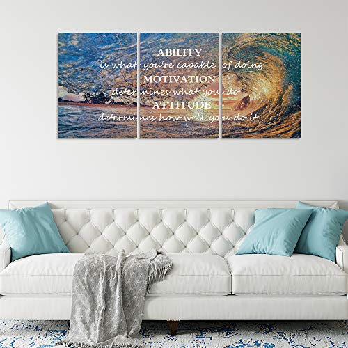 3 Piece Modern Landscape Wall Art Canvas Poster Print Wall Decor Office Living Room Bedroom Home Decoration Canvas Painting Framed Ready to Hang
