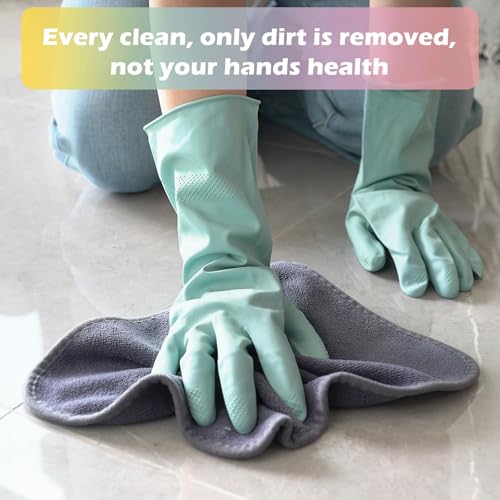 4 Pairs Rubber Kitchen Dishwashing Gloves