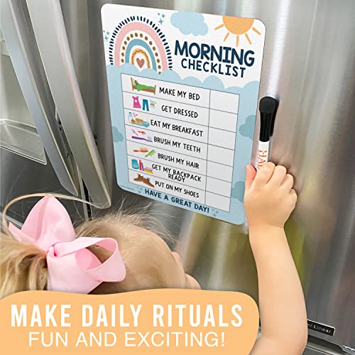 Magnetic Morning & Bedtime Routine Chart for Kids