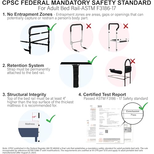 Medical Bed Rail for Elderly Adults Safety