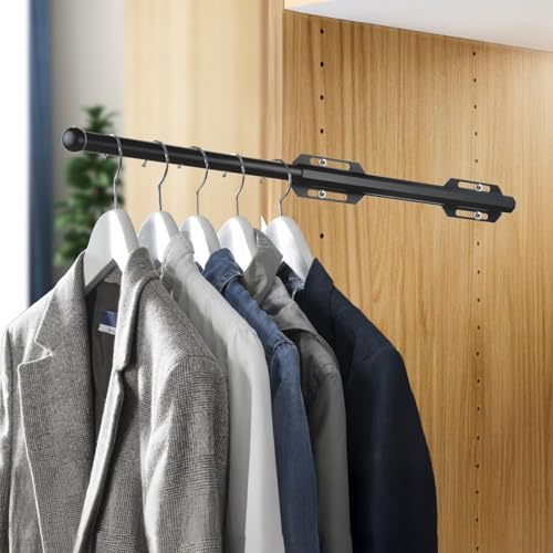 12" Valet Rod for Closet Pull Out Retractable Slide Out for Laundry Rooms